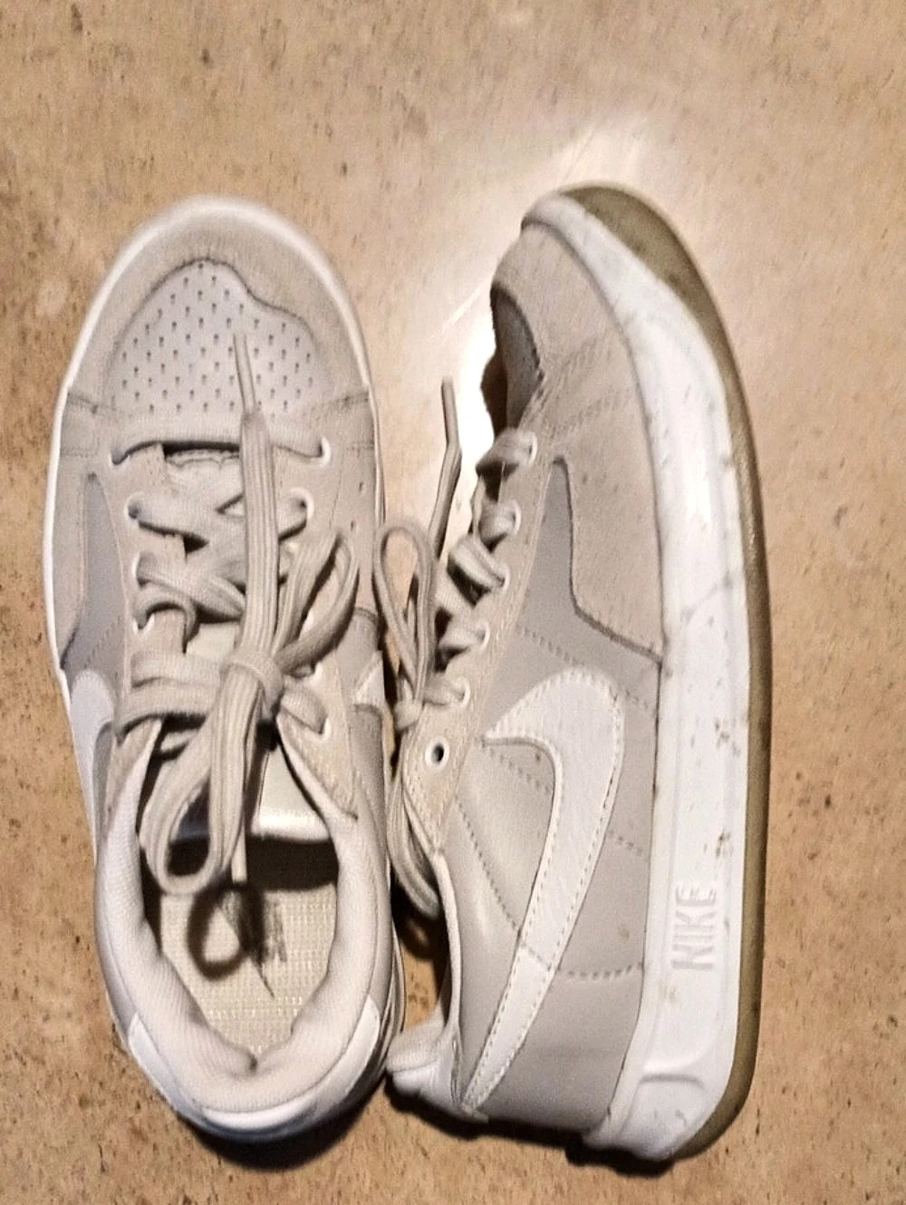 Nike Court Vision Alta Gray & White Sneakers